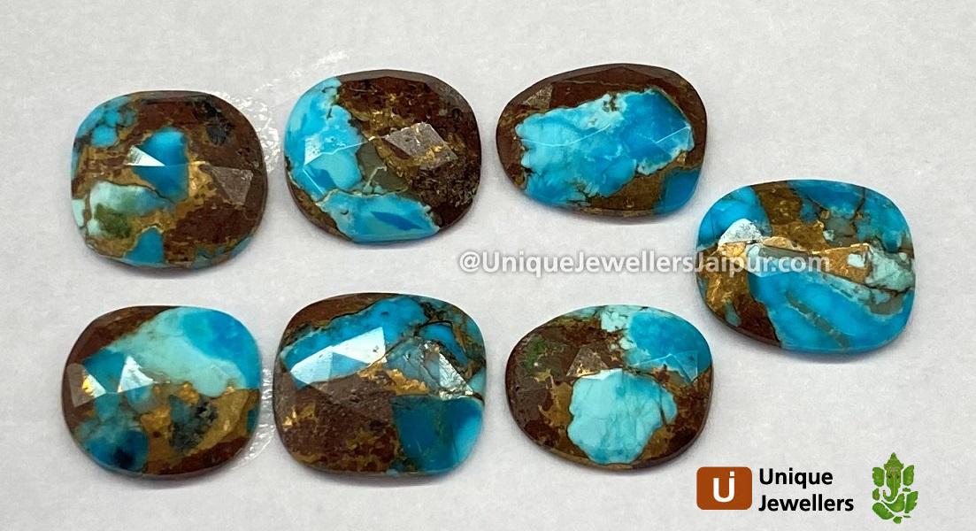 Copper Lava Mohave Turquoise Rose Cut Slices